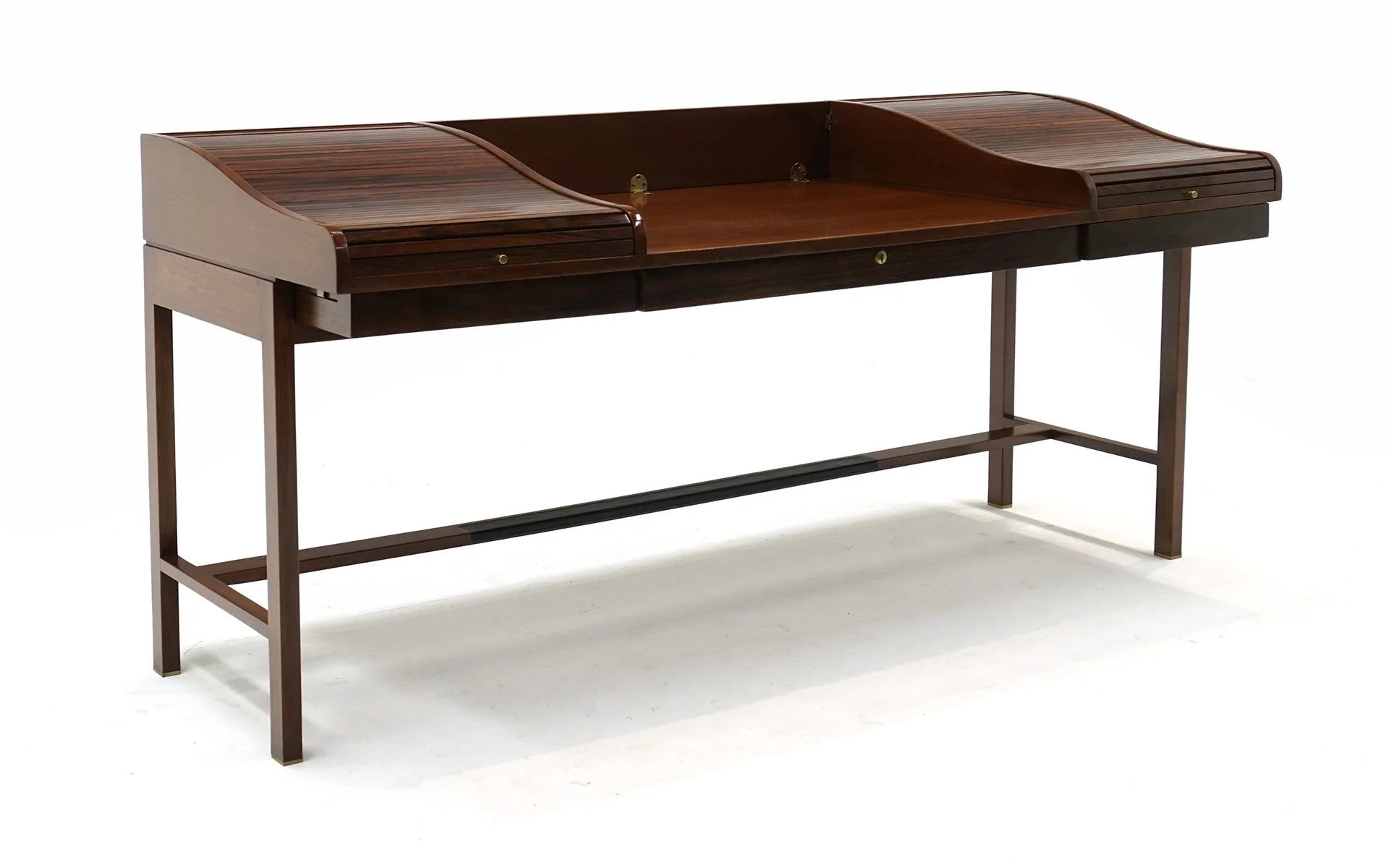 Rosewood Roll top Desk by Edward Wormley for Dunbar Model 452. All